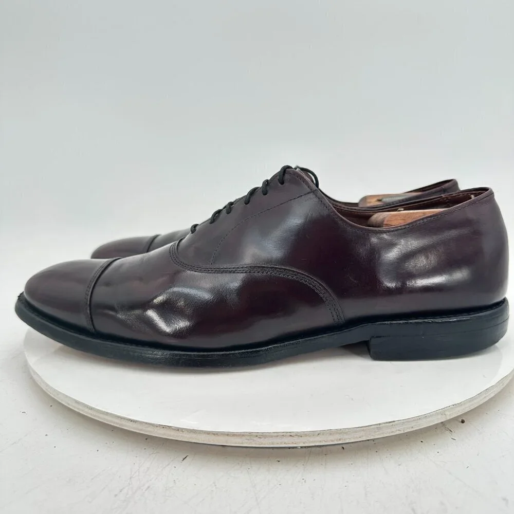 Allen Edmonds Park Avenue Men Size 9C Brown Leather Cap Toe Oxford Dress Shoes
